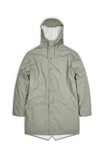 Rains kurtka przeciwdeszczowa unisex LONG JACKET 12020 80 CEMENT