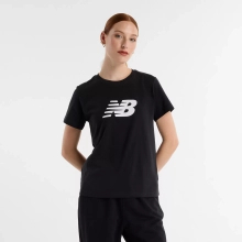 New Balance damska koszulka S/S SPORT JERSEY LOGO T-SH BK WT43582BK