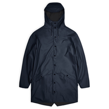 Rains unisex długa kurtka przeciwdeszczowa LONG JACKET W3 12020 47 NAVY