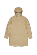 Rains kurtka przeciwdeszczowa unisex LONG JACKET 12020 24 SAND