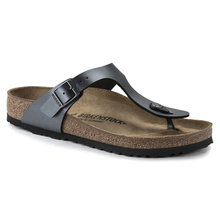 Birkenstock Unisex-Flip-Flops GIZEH BS 1021428 METALLIC BLACK (Standardbreite)