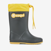 Coqui RAINY COLLAR children's wellingtons 8509-100-2412 ANTRACIT/YELLOW