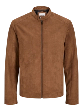 Jack&Jones synthetic suede jacket JJEDYLAN CLEAN JACKET NOOS 12261197 COGNAC